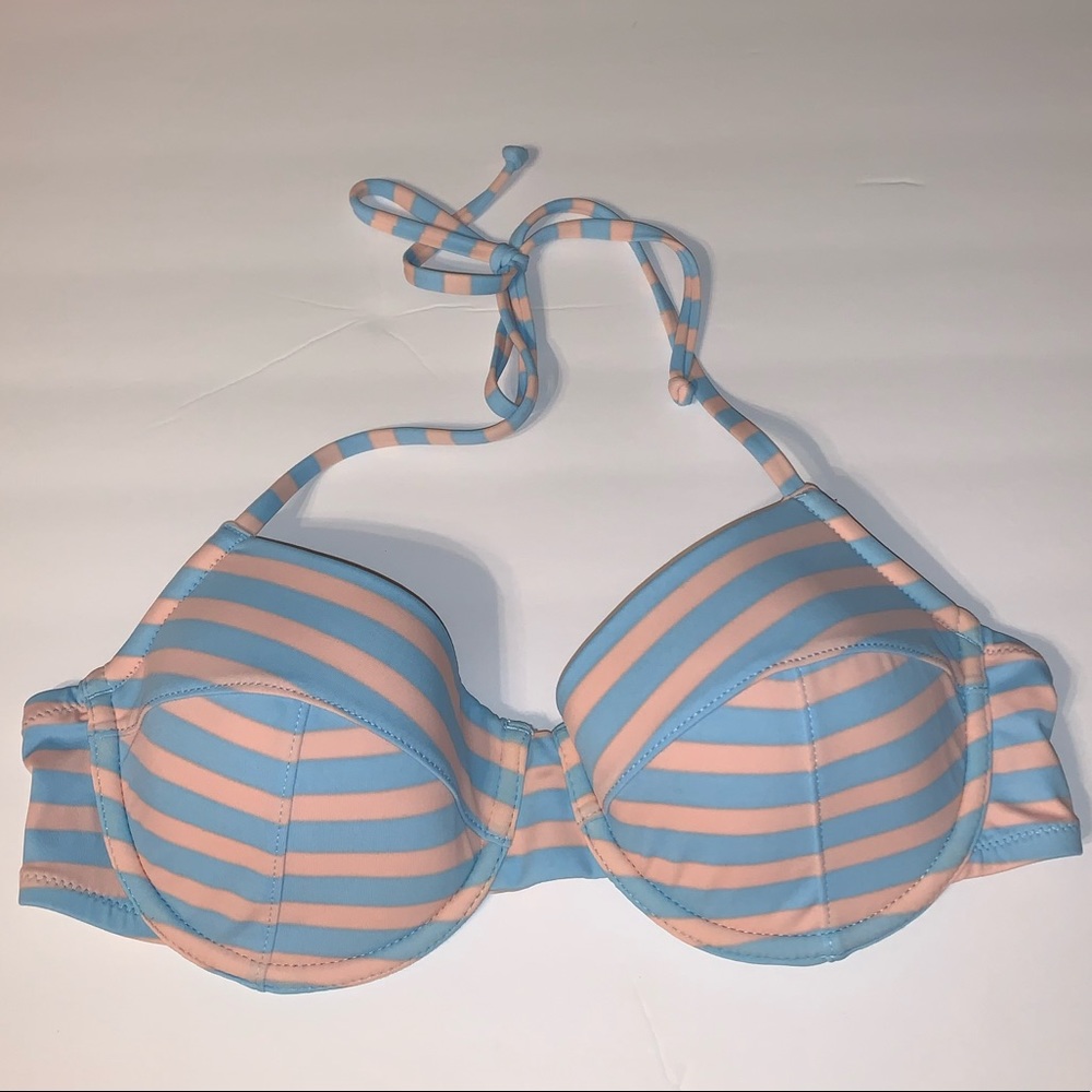 J. Crew Striped Bikini Top 36C - Picture 2 of 6